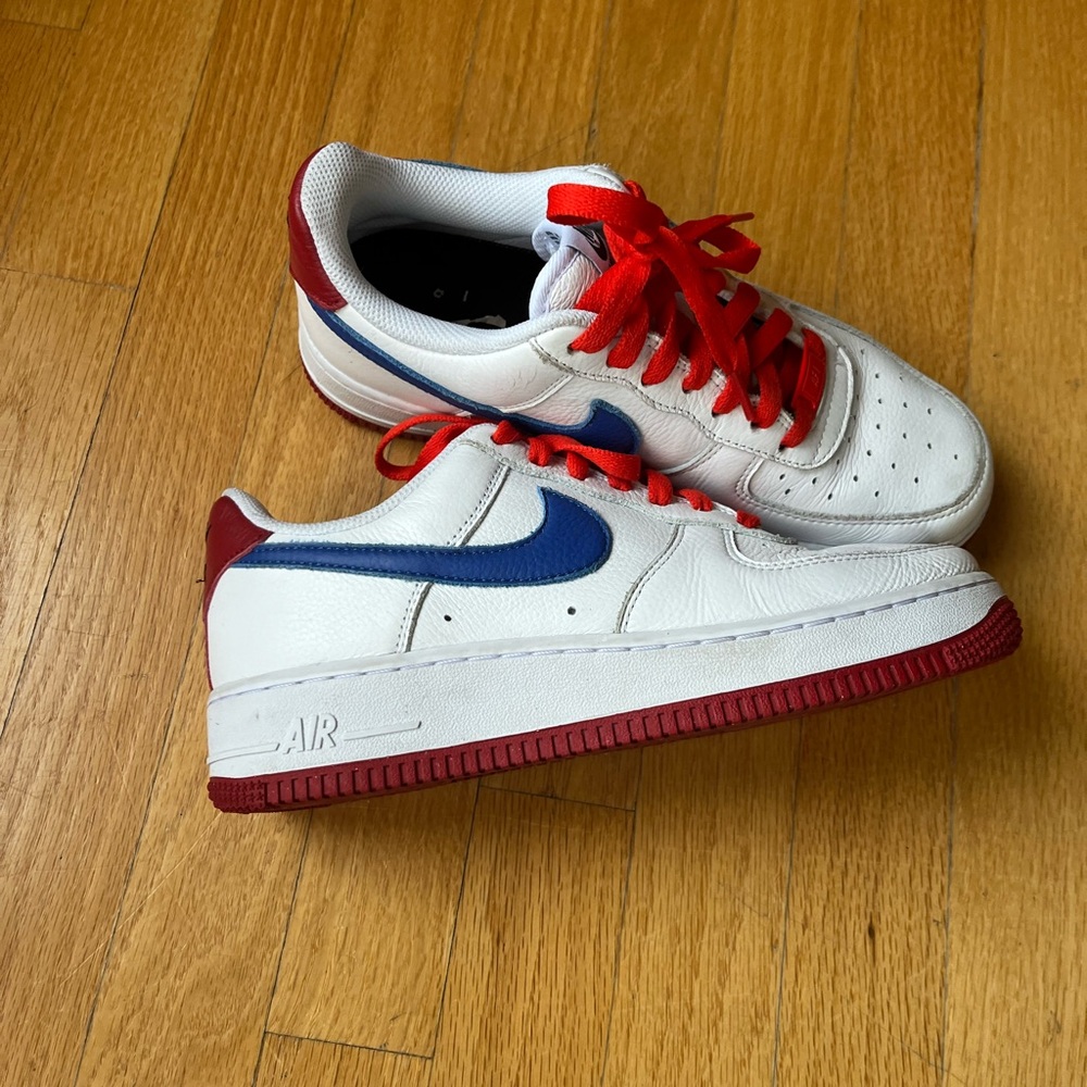 Women’s Nike Air White and Red Sneakers